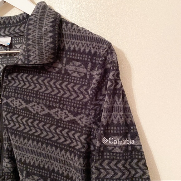 Columbia Quarter Zip Fleece Pullover - Black/Grey - Picture 3 of 4